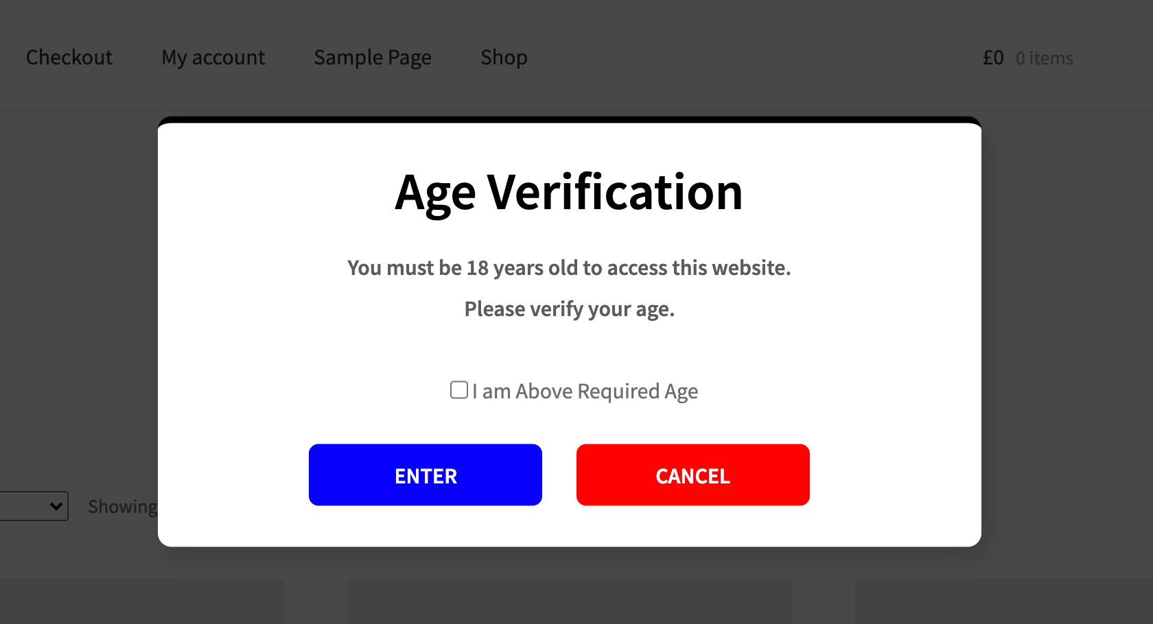 Age Verifier to ensure legal compliance
